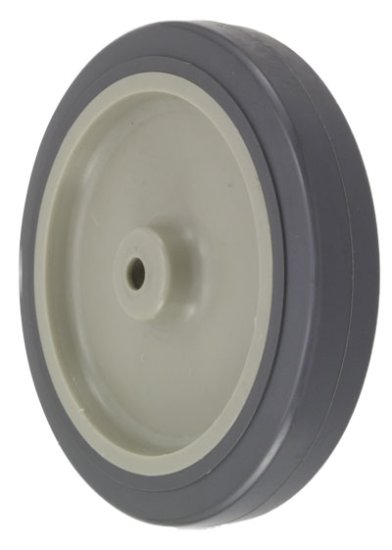 (image for) Wheel; 2-1/2" x 13/16"; PolyU on PolyO (Gray); Plain bore; 1/4" Bore; 15/16" Hub Length; 120# (Item #87280)