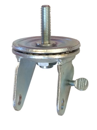 (image for) Yoke; Swivel; 3" x 1-3/4"; Threaded Stem (1/2"-13TPI x 1-3/4"); Zinc; 1/2" Bore; 2-1/16" Hub Length; 1000# (Item #88627)