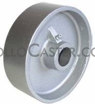 (image for) Caster; Swivel; 2-1/2" x 1-1/8"; Cast Iron; Plate (2-3/4"x3-7/8"; holes: 1-3/4"x3"; 5/16" bolt); Zinc; Plain bore; 200#; Tread brake (Item #64089)