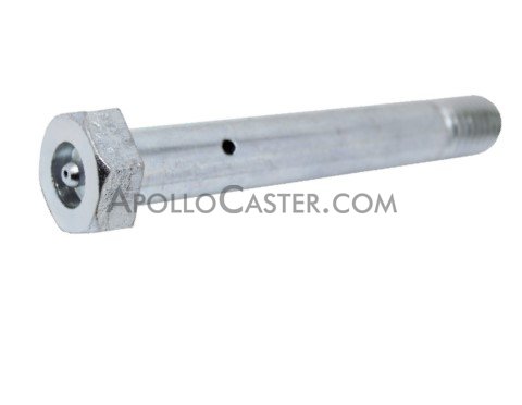 (image for) Axle & Nut; 3/4" x 4-3/4"; Steel; Zerk. (Used with some 2-1/2" wide wheels and 3-1/2" long spanners) (Item #89405)