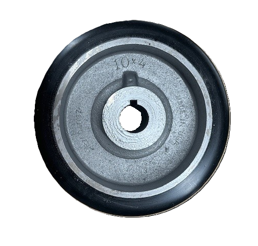 (image for) Wheel; 10" x 3.5"; 90A PolyU on Cast Iron; 1-1/2" Bore; 3-1/2" Hub Length; 1400#; 3/8" x 3/16" Keyway (Item #87196)