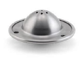 (image for) Ball Transfer; 1-1/4" Stainless Steel Ball; Round (74mm diameter: 3 holes: 2-5/16" apart); Stainless Housing; 275#; Weep Hole(s) (Item #87257)