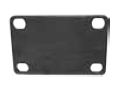Caster Shim Plate; 4-1/2"x6-1/4"; Steel; 0.315" thick; Holes: 2-7/16"x4-15/16" slotted to 3-3/8"x5-1/4"; 1/2" bolt; Zinc plated (Item #87999)