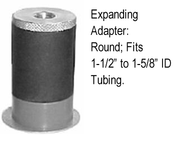 (image for) Caster; Swivel; 3" x 1-1/4"; Thermoplastized Rubber (Gray); Expandable Adapter (1-1/2" - 1-5/8" ID tubing); Zinc; Plain bore; 250# (Item #65648)