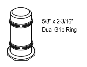 (image for) Caster; Swivel; 3" x 1-1/4"; Polyolefin; Grip Ring (5/8"x2-3/16"); Zinc; Plain bore; 200# (Item #64153)