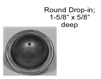 (image for) Ball Transfer; Low Profile; 1" Stainless Steel ball and Housing ; Round Drop-in Base (1-5/8"x5/8"); 125#; 5/8" profile; Weep Hole(s) (Item #88083)