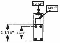 (image for) Caster; Swivel; 2-1/2" x 13/16"; Rubber; Plate (1-1/4" x 2-1/16"; holes: 13/16" x 1-9/16"; 3/16" bolt); Zinc; Nylon Bushing; 110#; Tread brake (Item #69982)